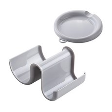 웨이브 냄비 커버 랙 2종 세트, 그레이, 1세트