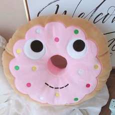 圓形甜甜圈坐墊, 粉色