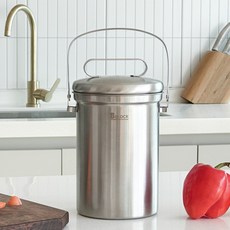 BBLOCK 全不鏽鋼304廚餘桶 3L, 1個, 銀色