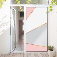 꾸밈 핑크금박라인 현관문 시트지 tl757, 이미지1, 100 x 210 cm