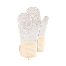 aryko 銀河紋矽膠烤箱手套左右套組, 白色的, 1套