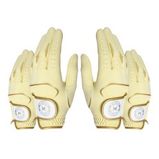 xspiders 超細纖維雨天高爾夫手套 雙手用, 黃色, 2組