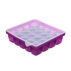 SiliPot 20格矽膠製冰盒, 紫色, 1個