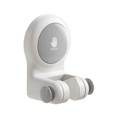 躬親 真空吸盤蓮蓬頭支架, 淡雅灰, 免釘免鑽, 角度可調節, 浴室用品, 7.2 x 5.2 x 10cm
