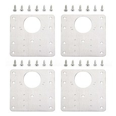 ZIO-BIZ 不鏽鋼方形鉸鏈加固板螺絲全套 4件, 1組