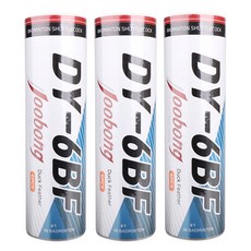 Joobong 羽毛軟木塞羽球 DY-6BF 6入, 白色, 3個