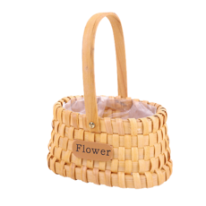 NEOLIN 園藝手提橢圓形花卉禮物籃, 棕色, 1個