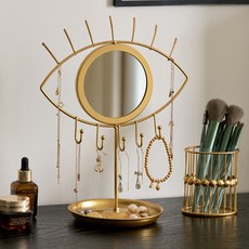 Mabso Shop Golden Eyes 飾品收納擺飾桌鏡 HR2597, 金色
