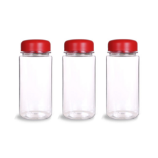 MAKA EVERY ONE KITCHEN 透明 Tritan 隨行瓶, 紅色, 350ml, 3個