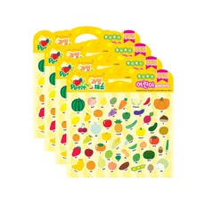 Petit 水果蔬菜 教育用貼紙 DA6001, 混合顏色, 4個