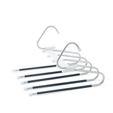 防滑褲子衣架, 白色 黑色, 5個