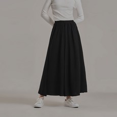 Gembling 女款A字高腰絎縫長款寬鬆褲裙