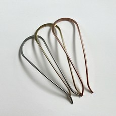 日常簡約霧面金屬U型髮簪