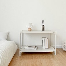 Living Happy Bank 加寬層架, 白色, 2層