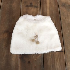 Redpuppy 寵物狗 Lovely 仿貂毛短版罩衫, 象牙白