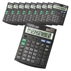 CITIZEN 計算器 CT-666N, BK, 10個