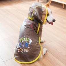 Debits 威爾士柯基犬雨衣, 黑色的