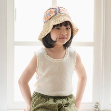 哲秀與英熙 兒童雪酪荷葉邊細肩帶針織背心