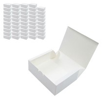포장대장 일회용 식품 종이박스 화이트 소, 50개
