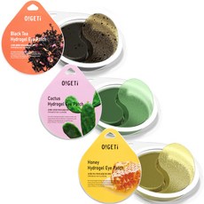 OGET 水凝膠眼貼 紅茶+仙人掌+蜂蜜 24g, 20件, 1套