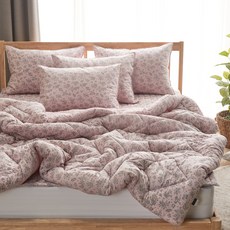 지베딩 라벤더 모달 마이크로화이바 옥수수솜 차렵 이불