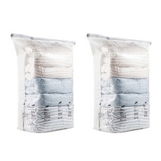 더플로우컴퍼니 초간단 눌러서 압축하는 진공 압축팩 80 x 100 x 38 cm, 1개입, 2개