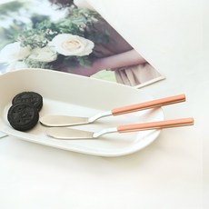 Bogen Armang 緞面奶油刀, 蜜桃色, 2個