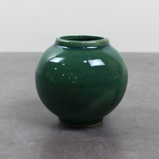 Dalsogum 韓國製手工陶瓷藝術品迷你月亮缸, 深綠色