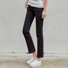 女款鬆緊腰直筒牛仔褲 76088