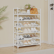 森之漫 多功能鞋櫃, 白色, 6層