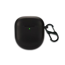 BOSE QC 이어버드 2 전용 컬러 하우징 일체형 실리콘 슬림핏 케이스 + 카라비너, BLACK