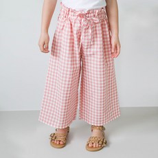 ROROCHAT 女童格紋寬褲