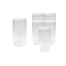 WECK 直筒玻璃收納瓶 340ml No.975 6p + PE 蓋 6p 套裝, 6罐