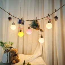 EPLYN 棉線球燈串 5顆+花束DIY組, 馬卡龍