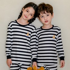 bonumam 童款刷毛彈力棉長袖居家服套裝