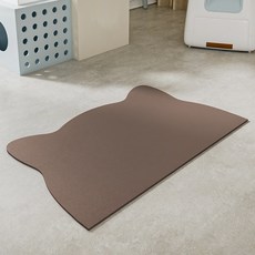 랜보어 반려동물 논슬립 식기매트 50 x 30 cm, 브라운, 1개