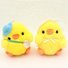 아이끌레 병아리 인형 키링 2종 세트, 9cm, 옐로우, 1세트