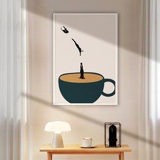 홈 카페 포스터 스플래시 컵