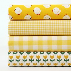 20支棉布料4件組, 1套, 小雞