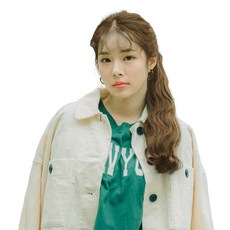 女款迷你夾式馬尾波浪捲局部假髮 45cm, 1個, 橙棕色