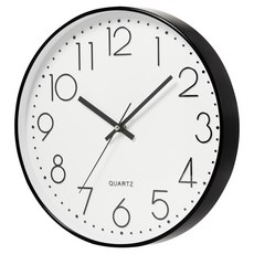 Baia 20公分靜音掛鐘, 黑色