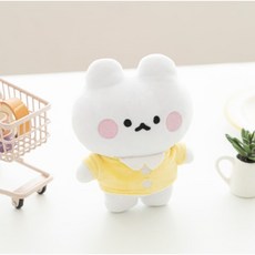 또앙찌네 小型娃娃抱枕, 흰또 黃色衣服