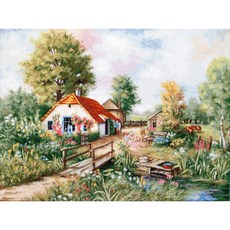 十字繡組合 Luca S Village landscape BU4011, 1套, 混合顏色