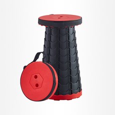 듀러블리 휴대용 접이식 플라스틱 의자, 02레드커버블랙링, 1개