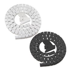 Market Plan 卷式電纜整理蓋 16 毫米 2 件套, 1套, 白色 黑色