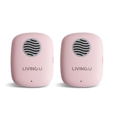 리빙유 UVC 에어 휴대용 칫솔 살균기 2p, LV004, 베이비핑크