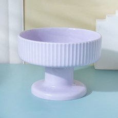 Lanboer 寵物百褶陶瓷餐具, 紫色, 1個