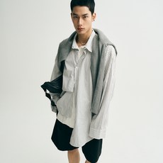 noirer 男士層次感雙領條紋襯衫