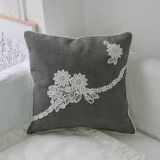 ANDCOTTON 馬鞭草人造絲棉墊套, 灰色