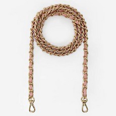 HAPPY BEARS 皮革鍊條斜背包背帶 118cm, 煙燻粉, 1個